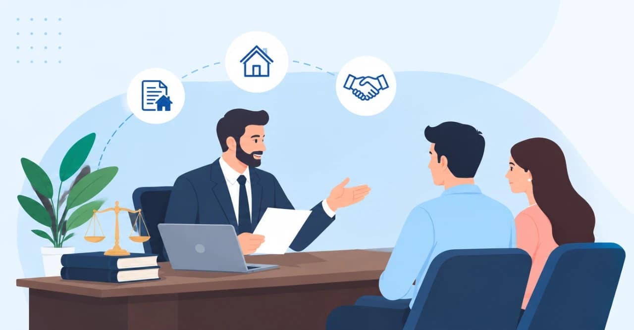 An advisor consulting a couple about their next property